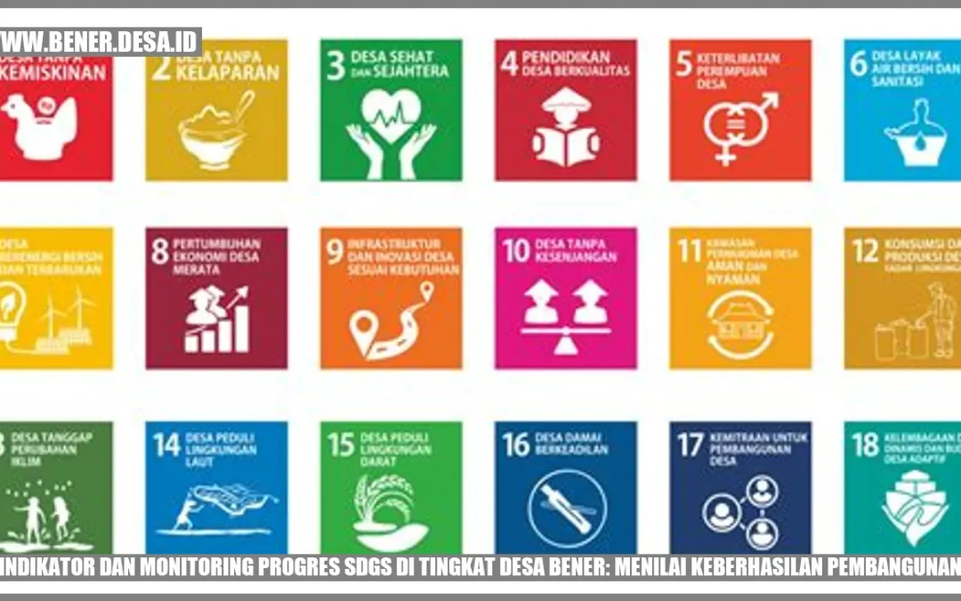 Indikator dan Monitoring Progres SDGs di Tingkat Desa Bener: Menilai Keberhasilan Pembangunan