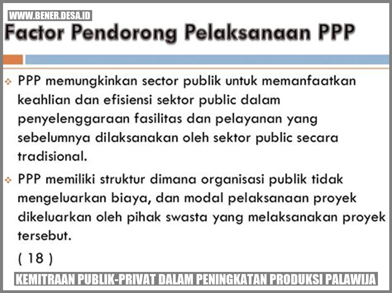 Kemitraan Publik-Privat dalam Peningkatan Produksi Palawija