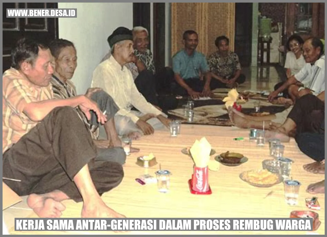 Kerja Sama Antar-Generasi dalam Proses Rembug Warga
