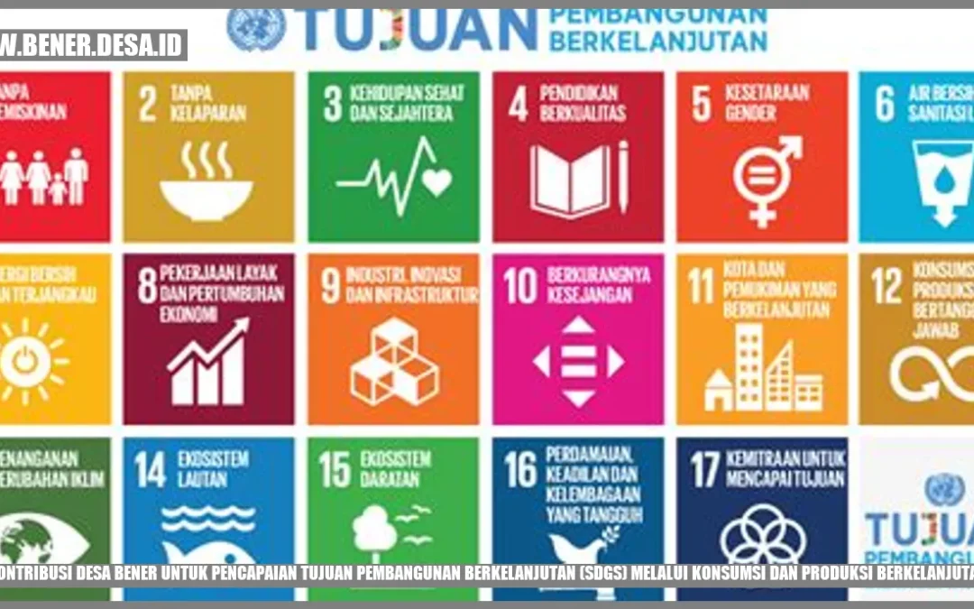 Kontribusi Desa Bener untuk Pencapaian Tujuan Pembangunan Berkelanjutan (SDGs) melalui Konsumsi dan Produksi Berkelanjutan