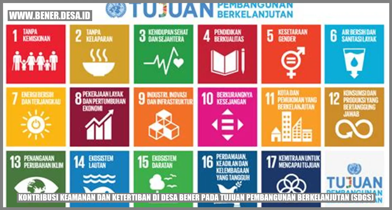 Kontribusi Keamanan dan Ketertiban di Desa Bener pada Tujuan Pembangunan Berkelanjutan (SDGs)