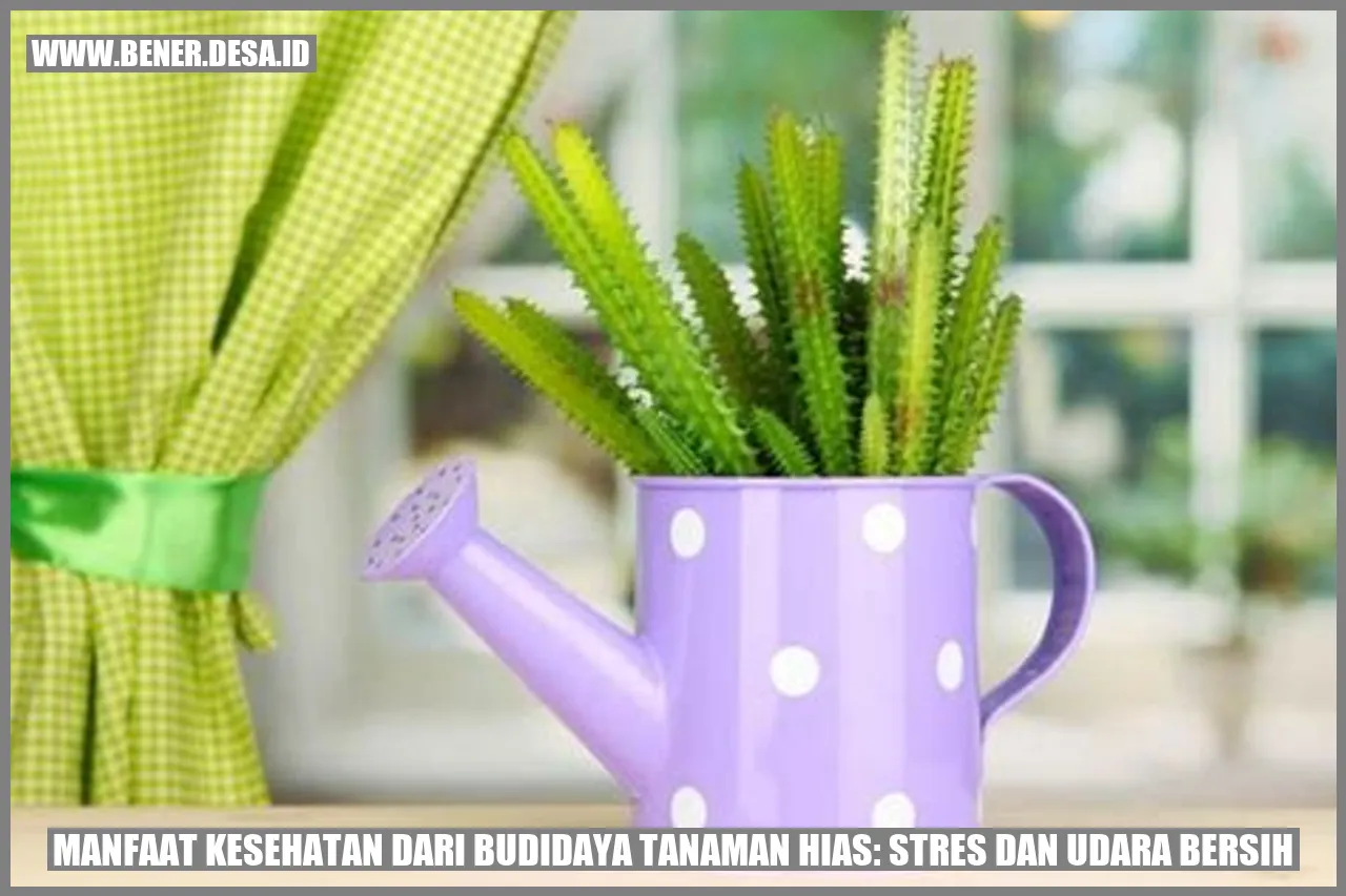 Manfaat Kesehatan dari Budidaya Tanaman Hias: Stres dan Udara Bersih