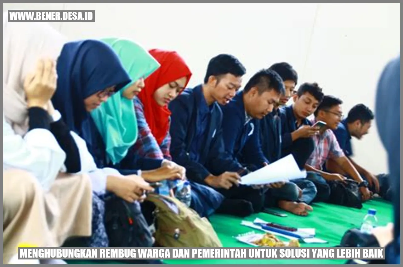 Menghubungkan Rembug Warga dan Pemerintah untuk Solusi yang Lebih Baik