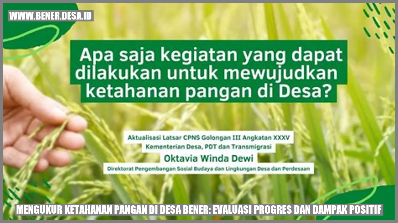 Sistem Informasi Ketahanan Pangan